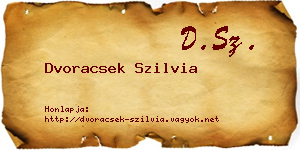 Dvoracsek Szilvia névjegykártya